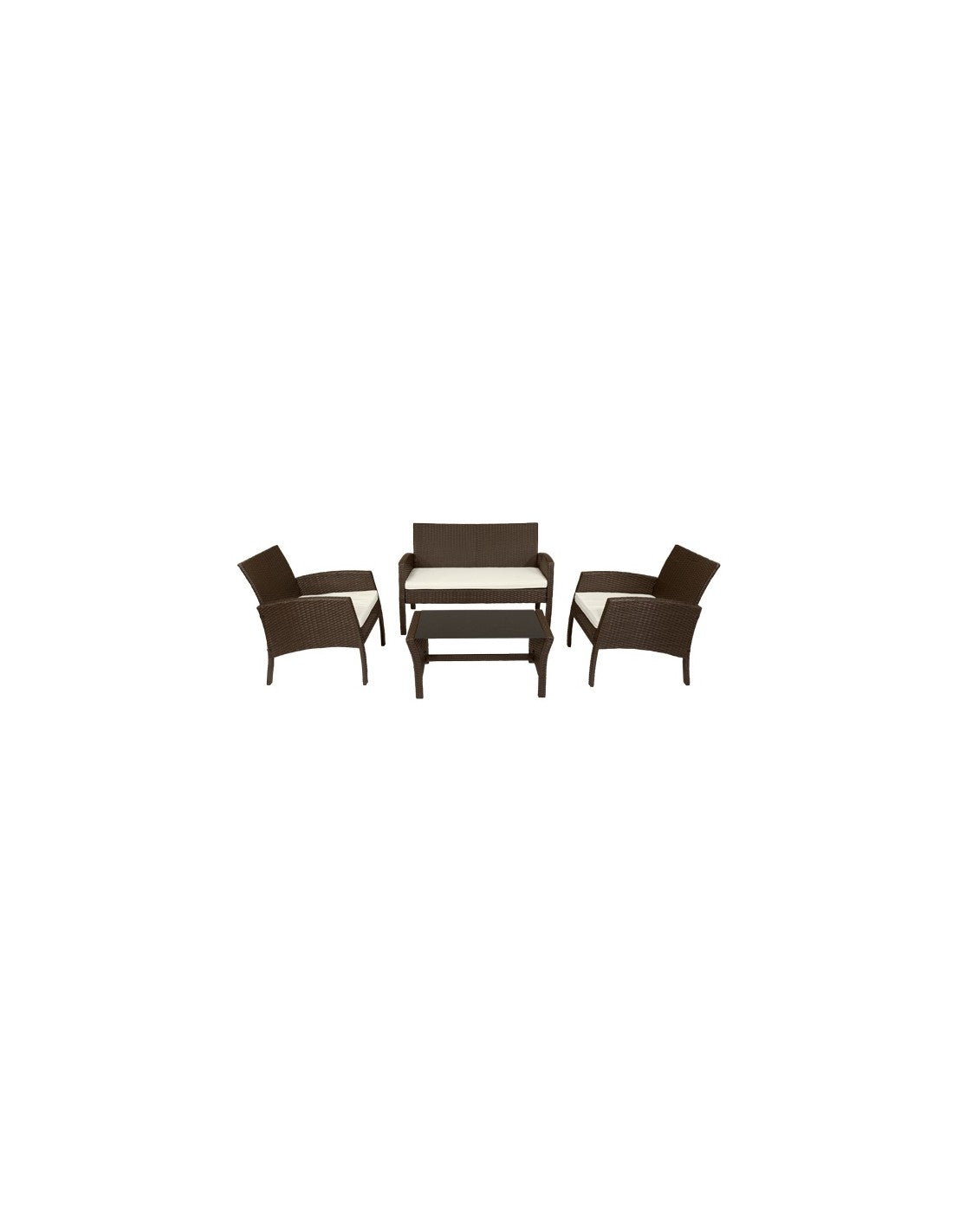 Juego Jardin Laury Gelasia Simil Ratan Marron