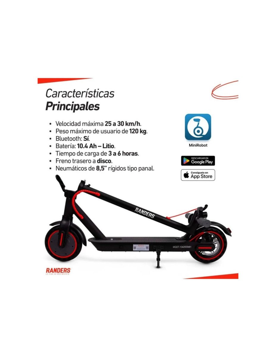 Monopatin Randers Sct - 104 Electrico - EcoCity
