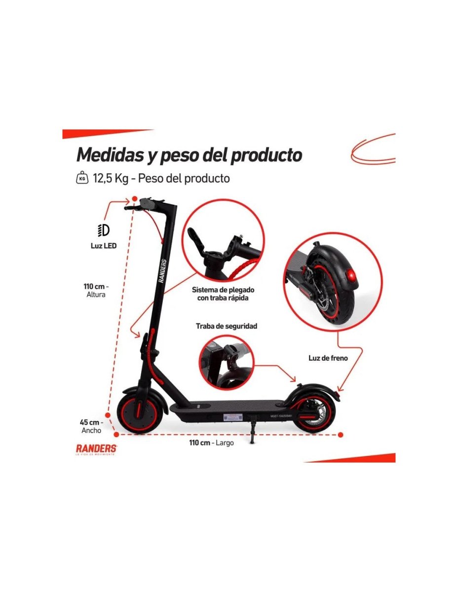Monopatin Randers Sct - 104 Electrico - EcoCity